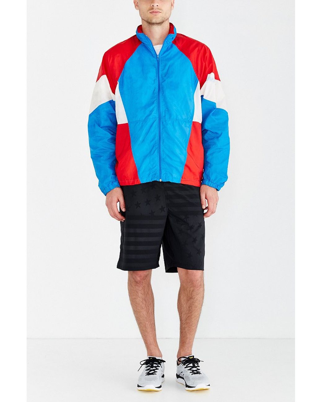 Blue Windbreaker Jacket for Men 