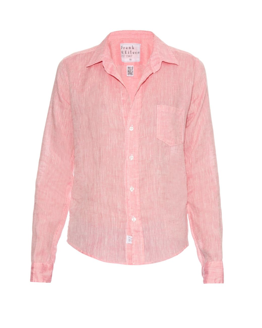 Frank & Eileen Barry Linen Shirt in Pink | Lyst
