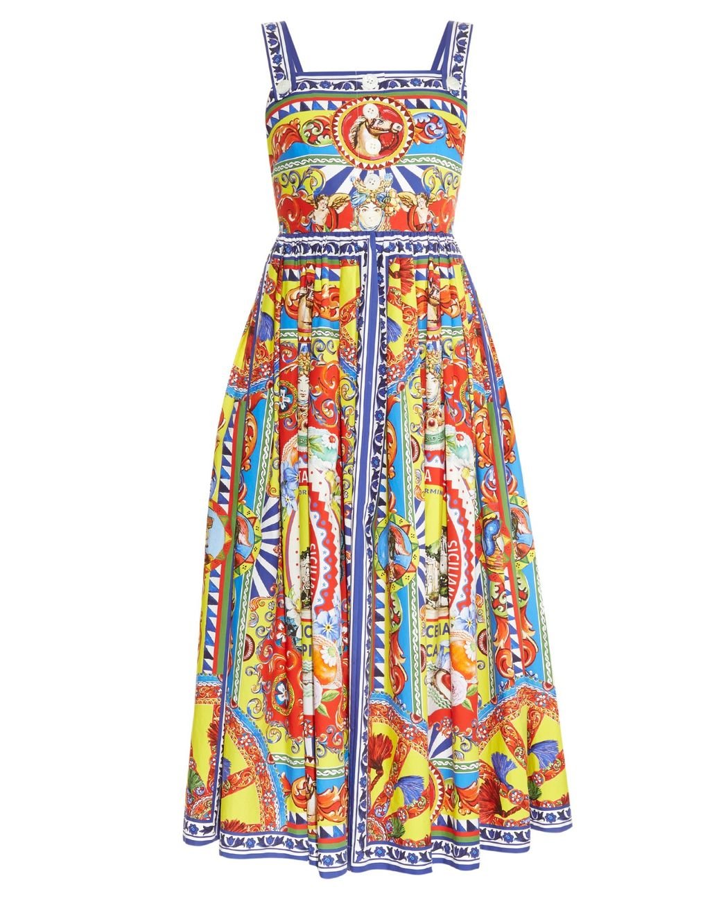 Dolce & Gabbana Sicilian-print Poplin Dress | Lyst UK