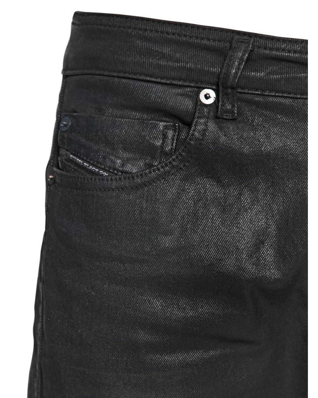 Shiny discount coated jeans