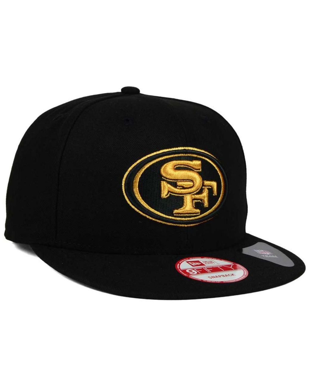 KTZ San Francisco 49ers Metallic Gold 9fifty Snapback Cap in Black for Men  | Lyst