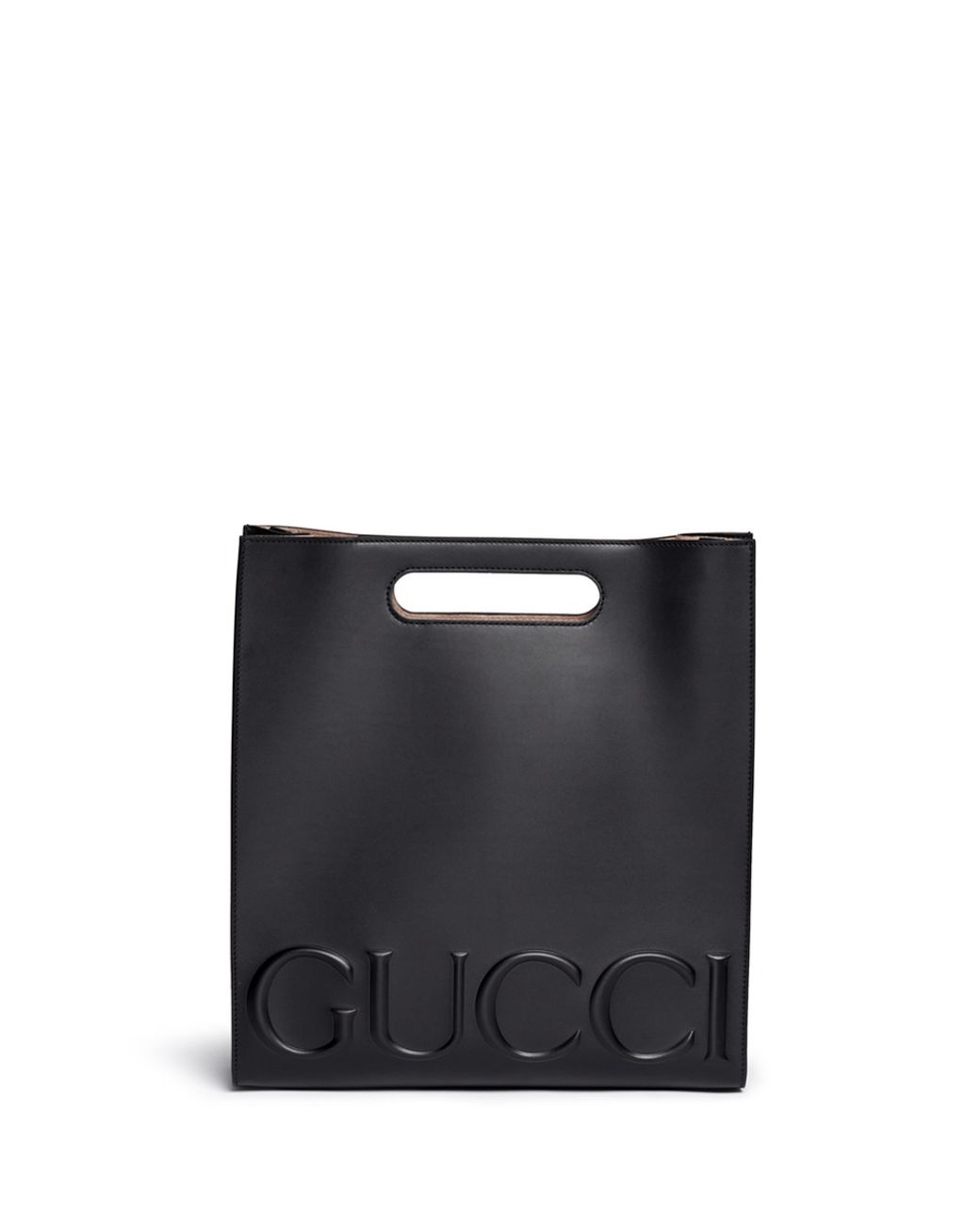Gucci ' Xl' Large Logo Embossed Tote in Black