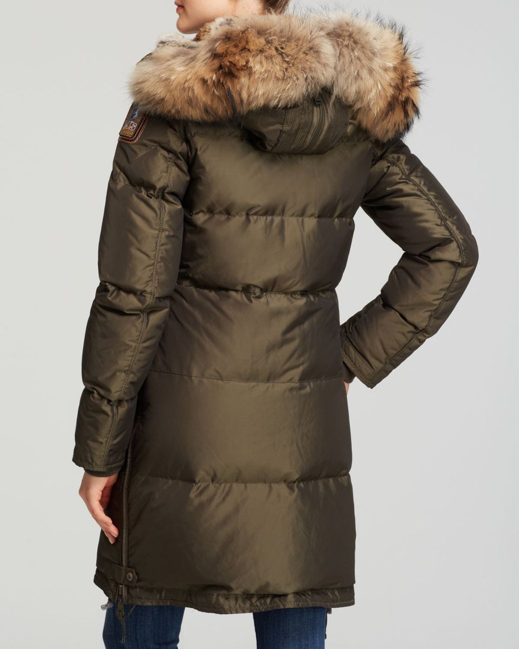 Parajumpers Long Bear Coat in Green | Lyst