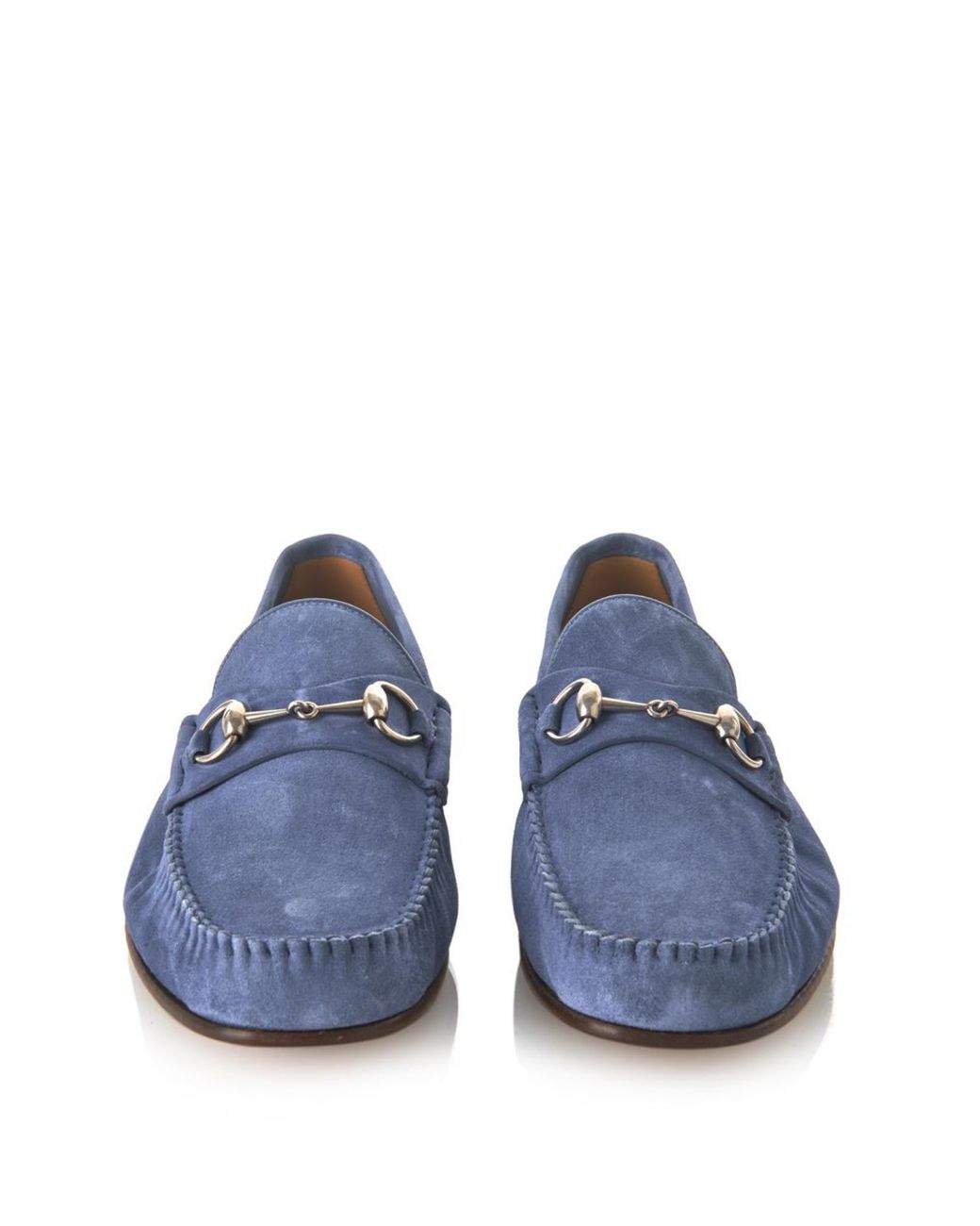 Datum hale sygdom Gucci Roos Suede Loafers in Blue for Men | Lyst