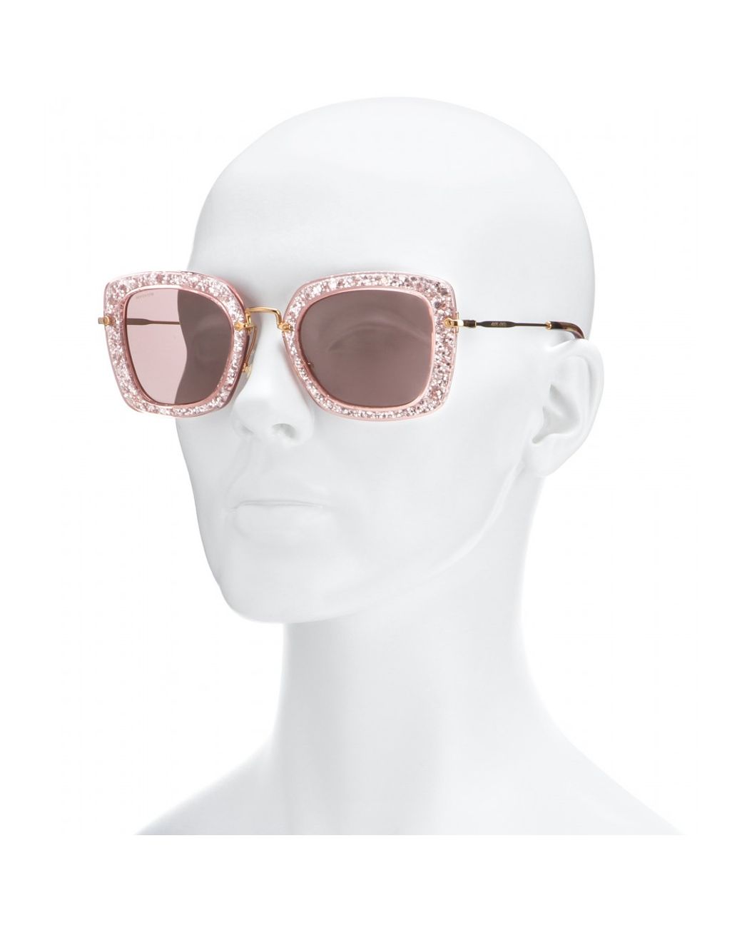 Miu Miu Square Sunglasses in Pink | Lyst