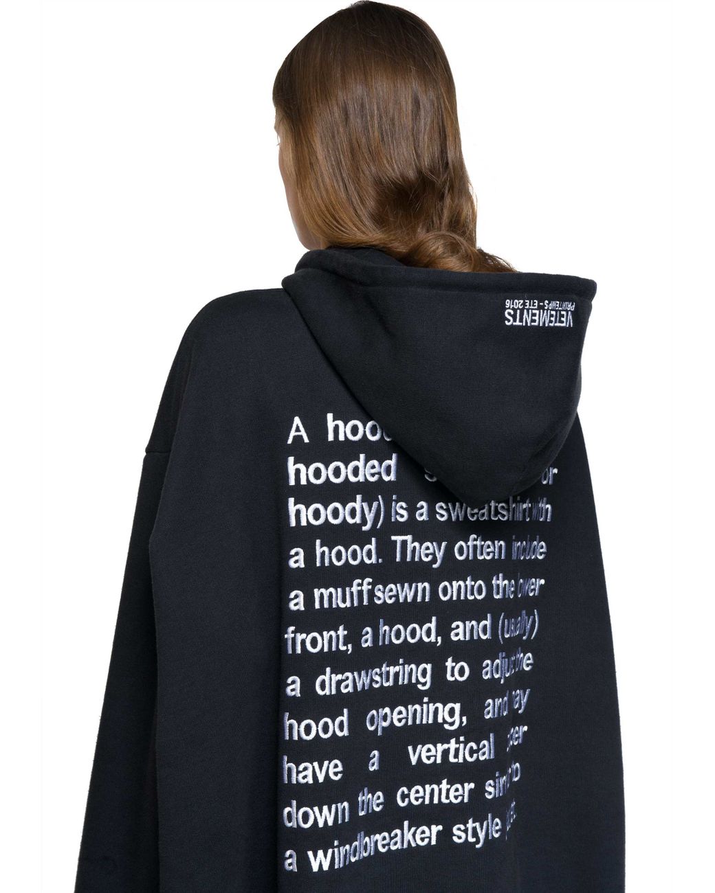 Vetements Hoodie With Definition in Black | Lyst