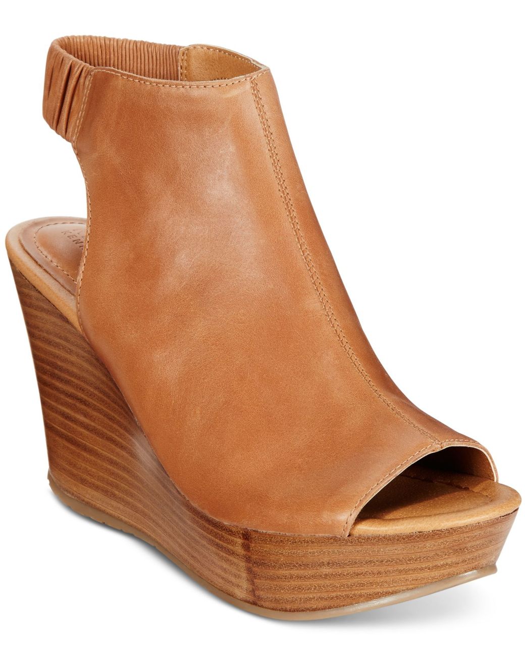 Kenneth Cole Reaction Sole Chick Platform Wedge Sandals in Brown | Lyst