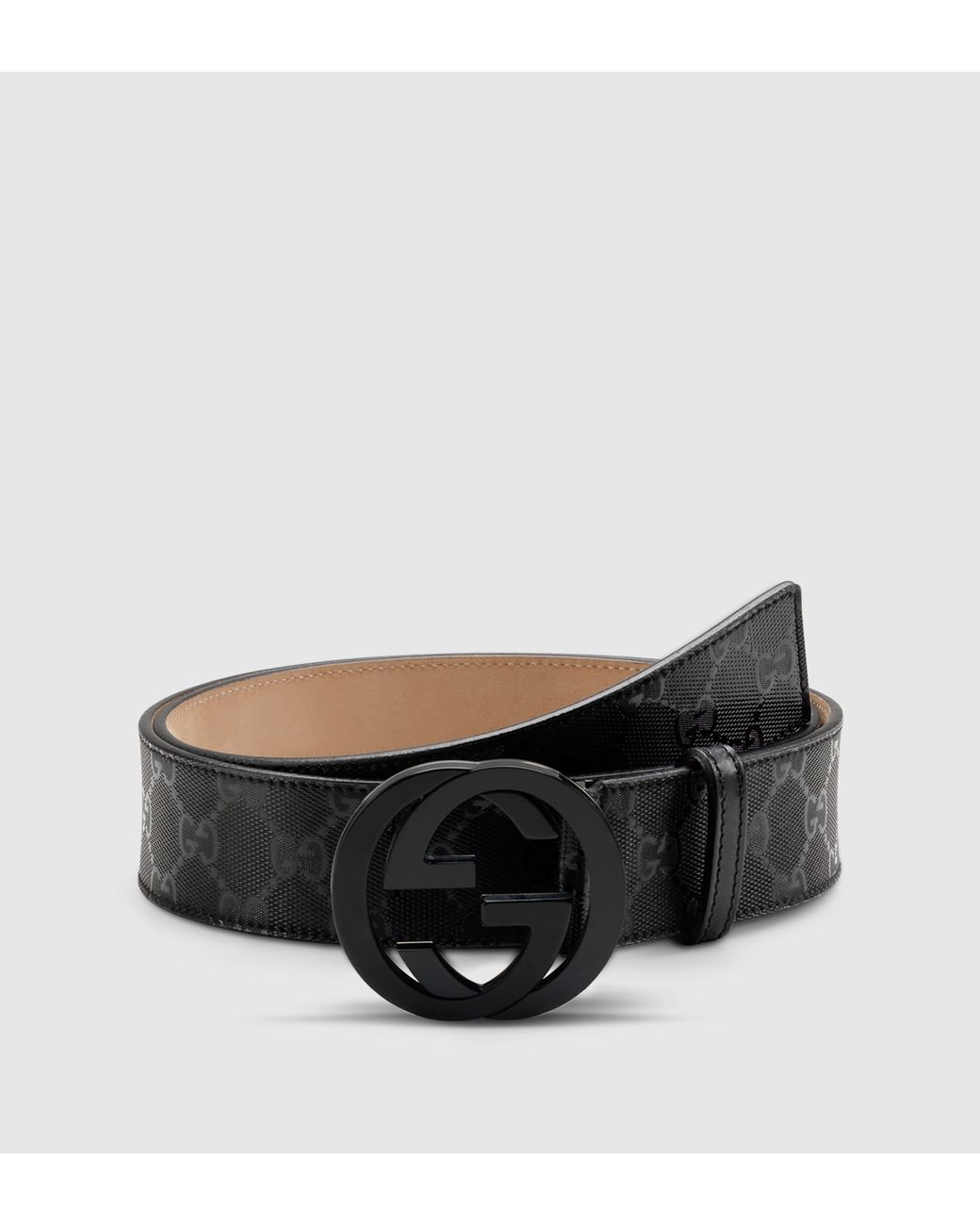 Gucci Belt With Interlocking G Buckle in Black | Lyst