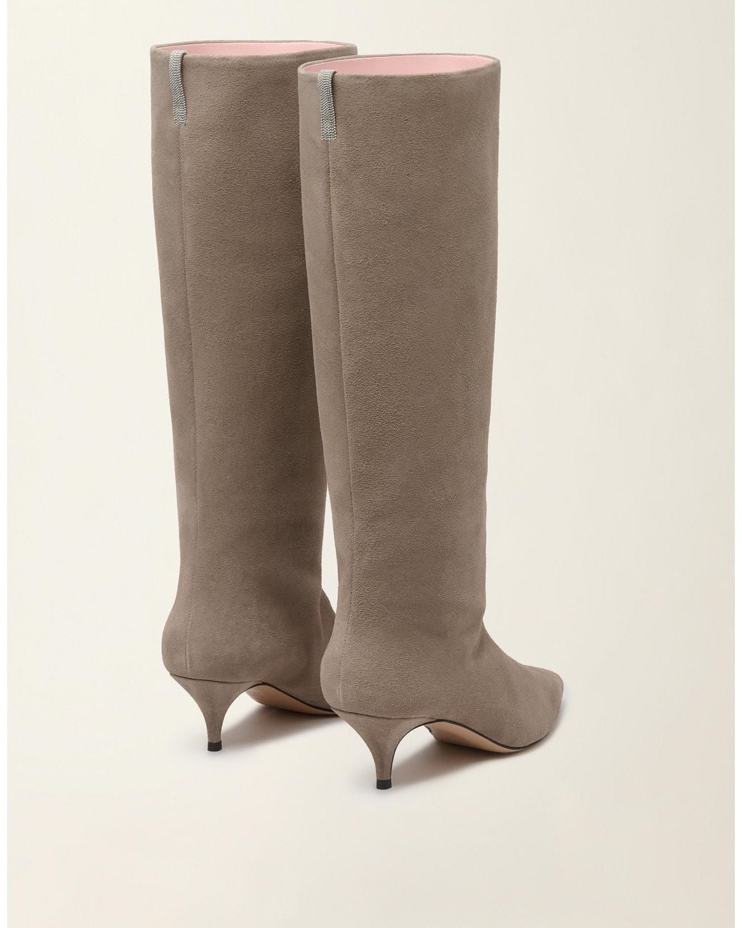 Fabiana Filippi Natural Suede Knee-High Boots