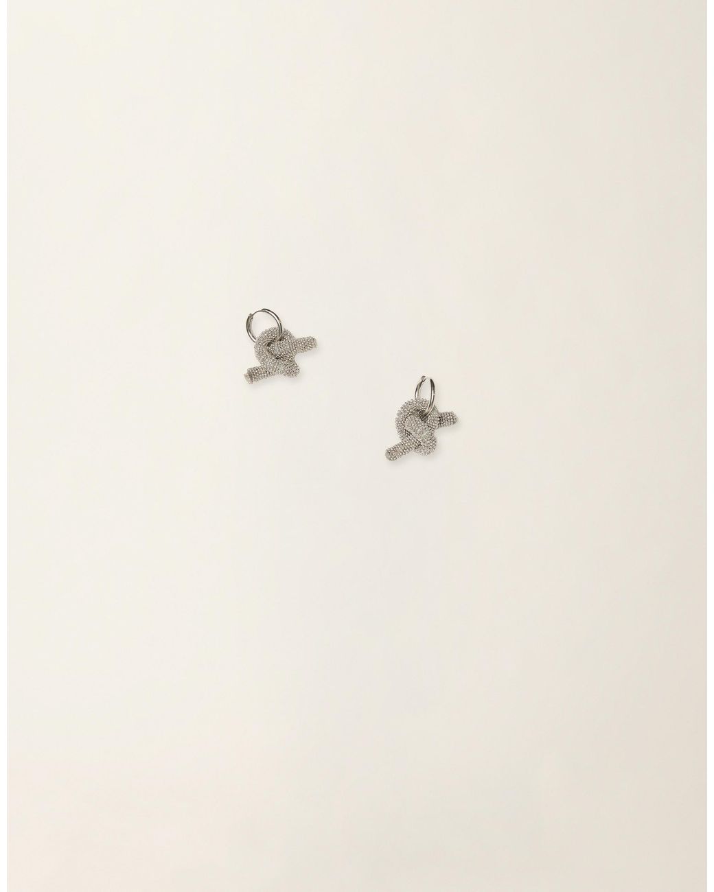 Fabiana Filippi Natural Filo Diamante Knot Earrings, Nickel