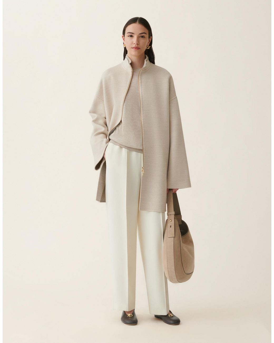 Fabiana Filippi Natural Double Wool Caban, Cachà