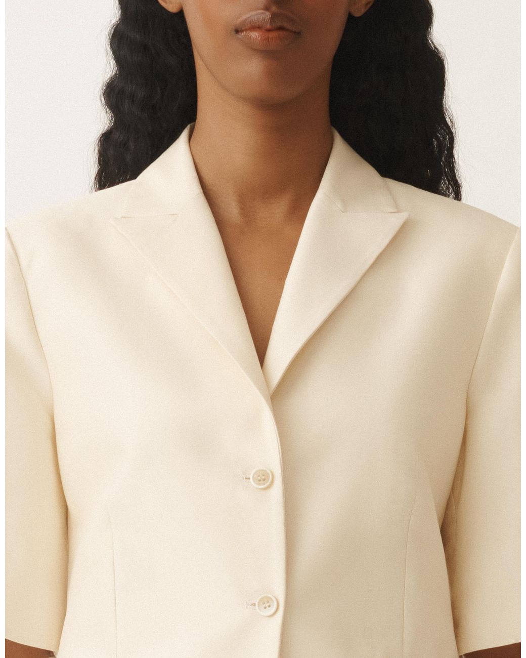 【★完売必至★】fabiana filippi ☆ コットンシルク ジャケット Fabiana Filippi Cotton And Silk Short-Sleeved Mikado Jacket