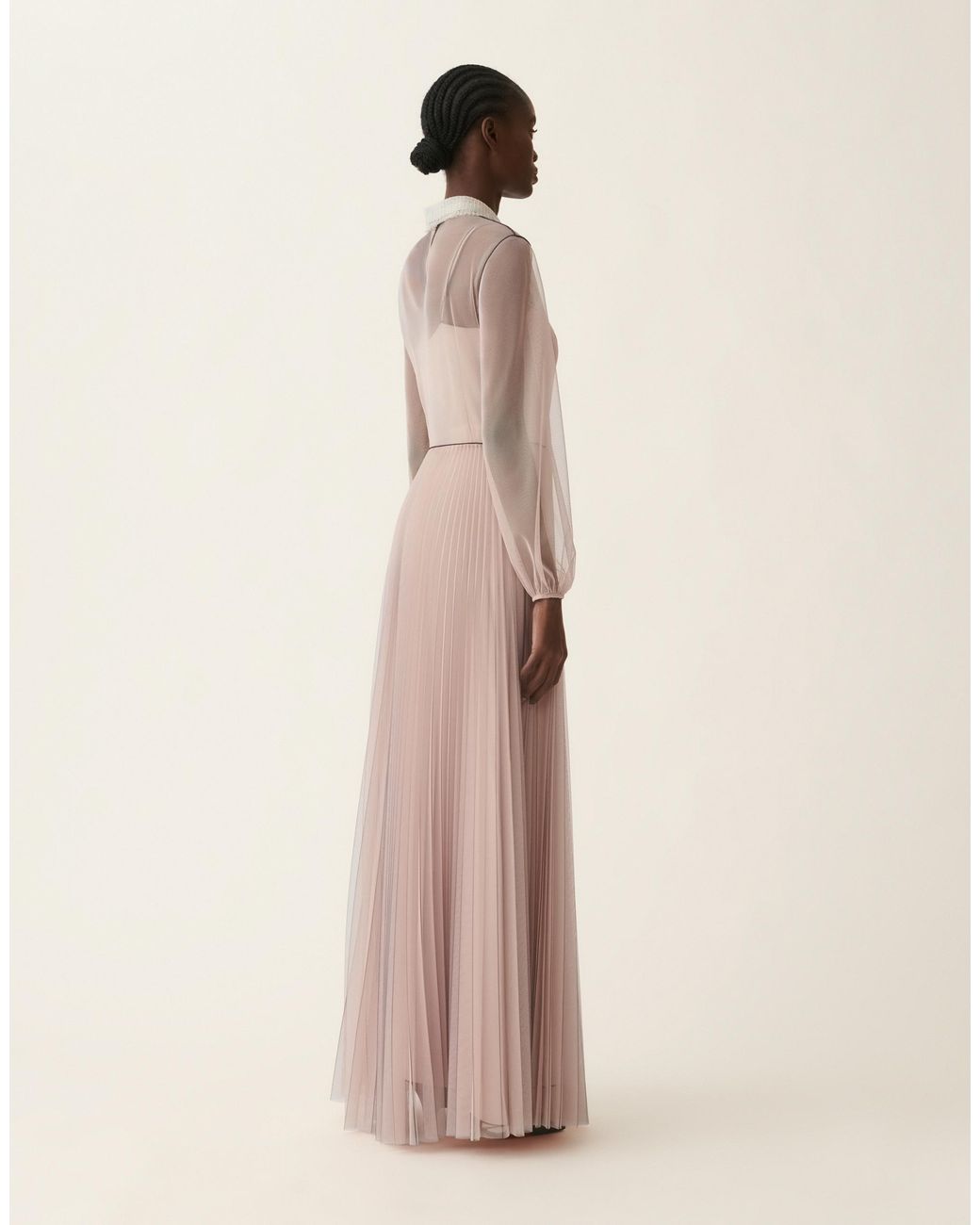 Fabiana Filippi Natural Long Tulle Dress