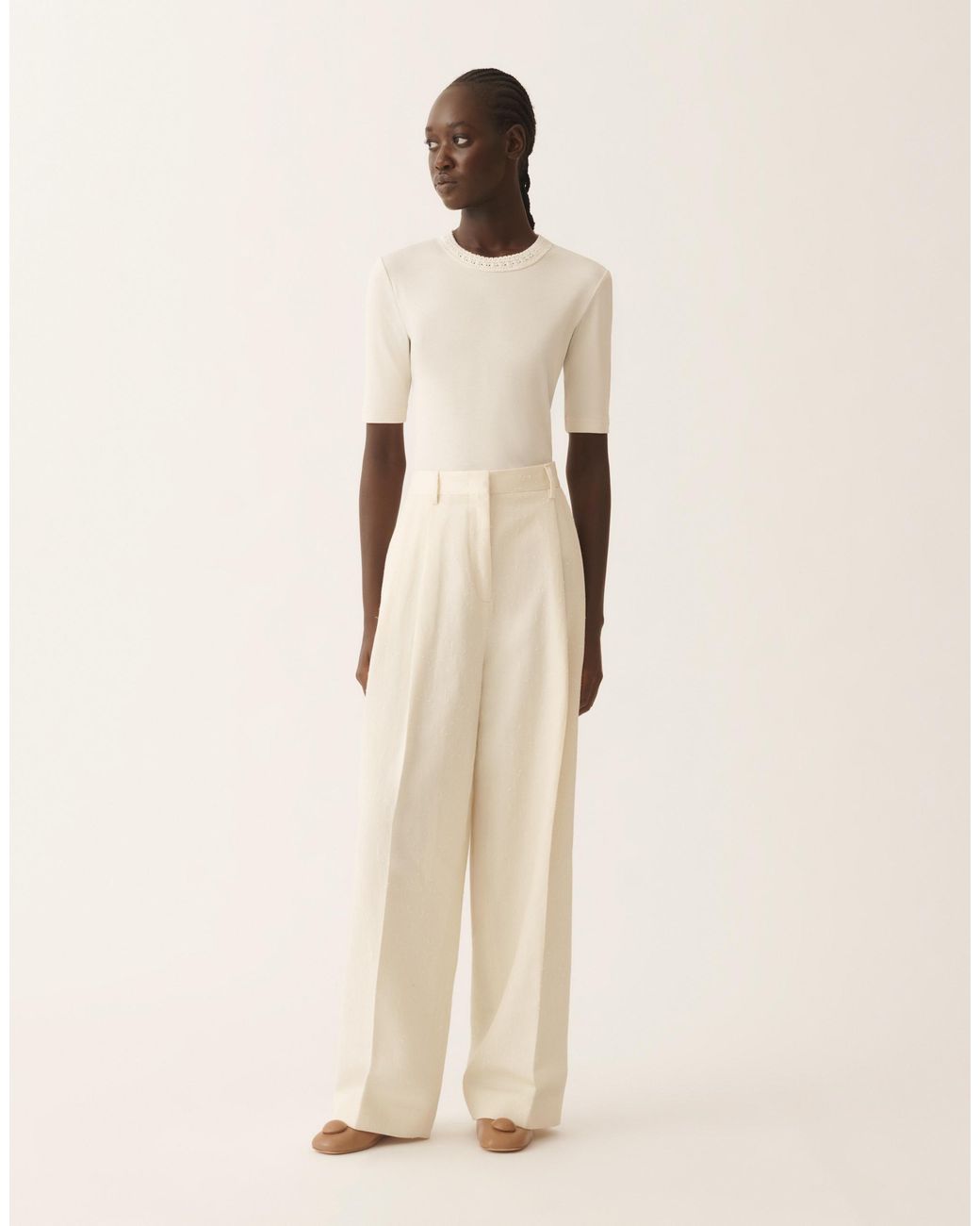 Fabiana Filippi Natural Tailored Pants