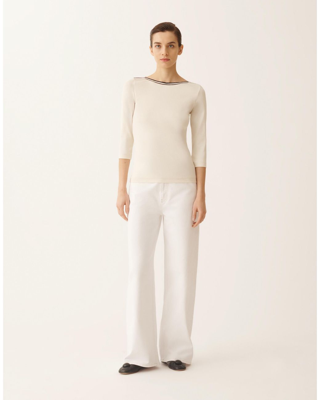 Fabiana Filippi Natural Marinière T-Shirt