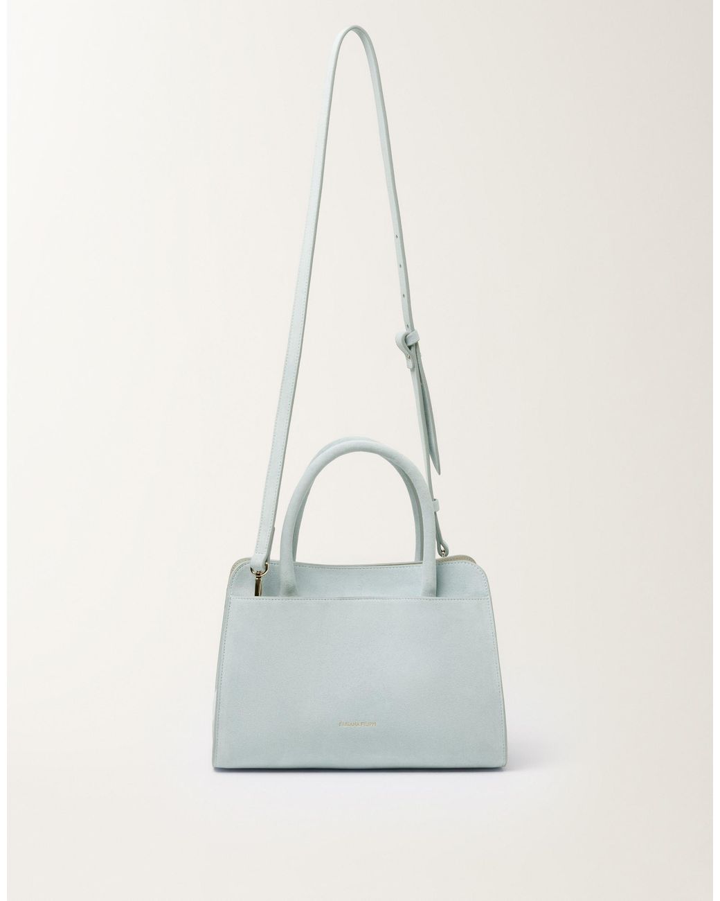 Fabiana Filippi White Josephine Suede Handbag