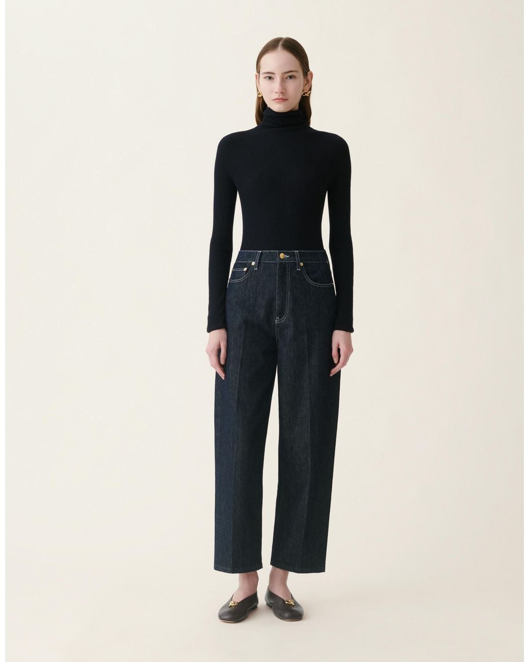 Fabiana Filippi Blue Barrel Denim Trousers