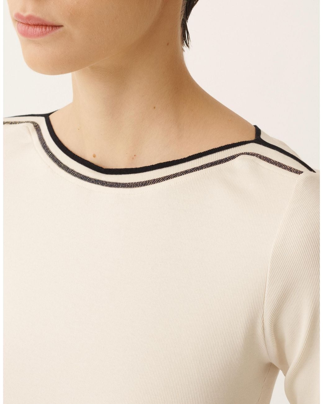 Fabiana Filippi Natural Marinière T-Shirt