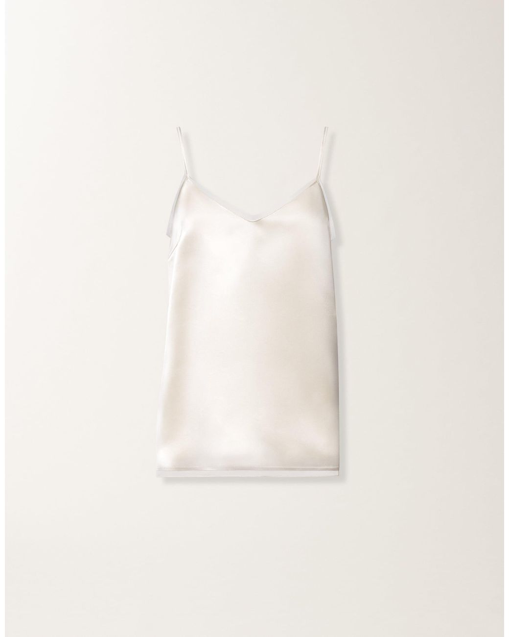 Fabiana Filippi Natural Satin Lingerie Top, Butter