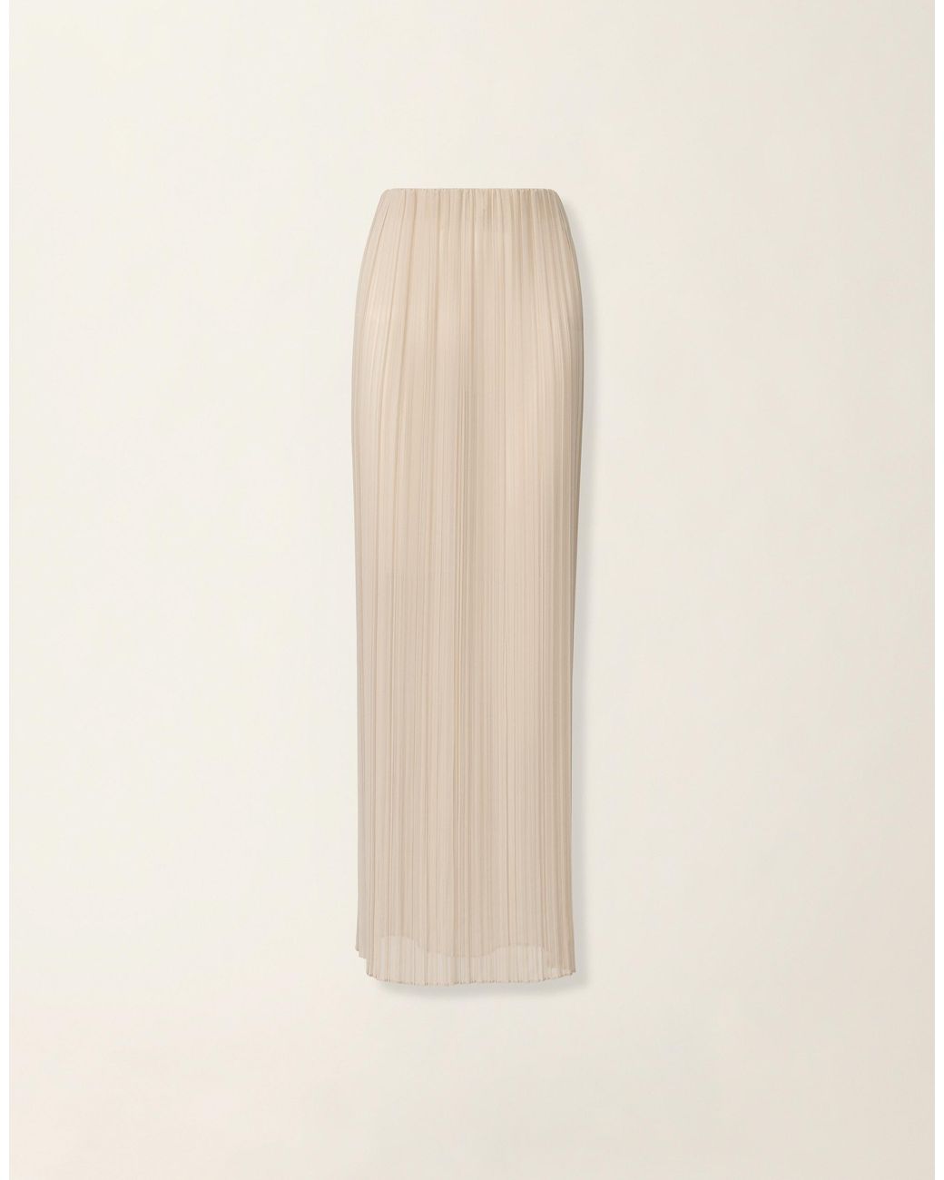 Fabiana Filippi Natural Long Pleated Skirt