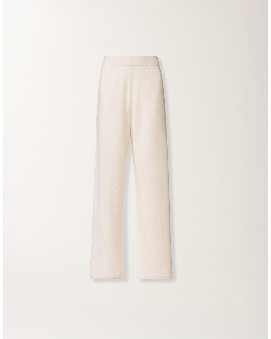 Fabiana Filippi Natural Cotton And Linen Pants With Sequins