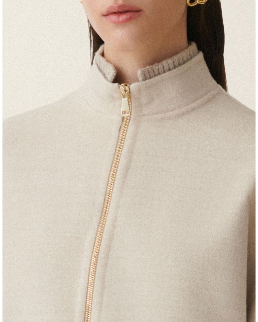 Fabiana Filippi Natural Double Wool Caban, Cachà