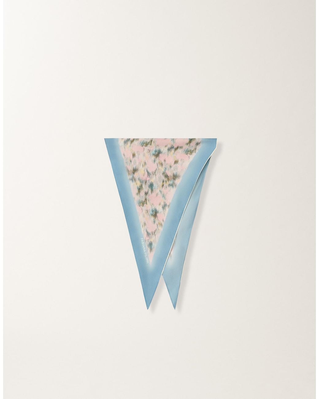 Fabiana Filippi Blue Printed Silk Losange