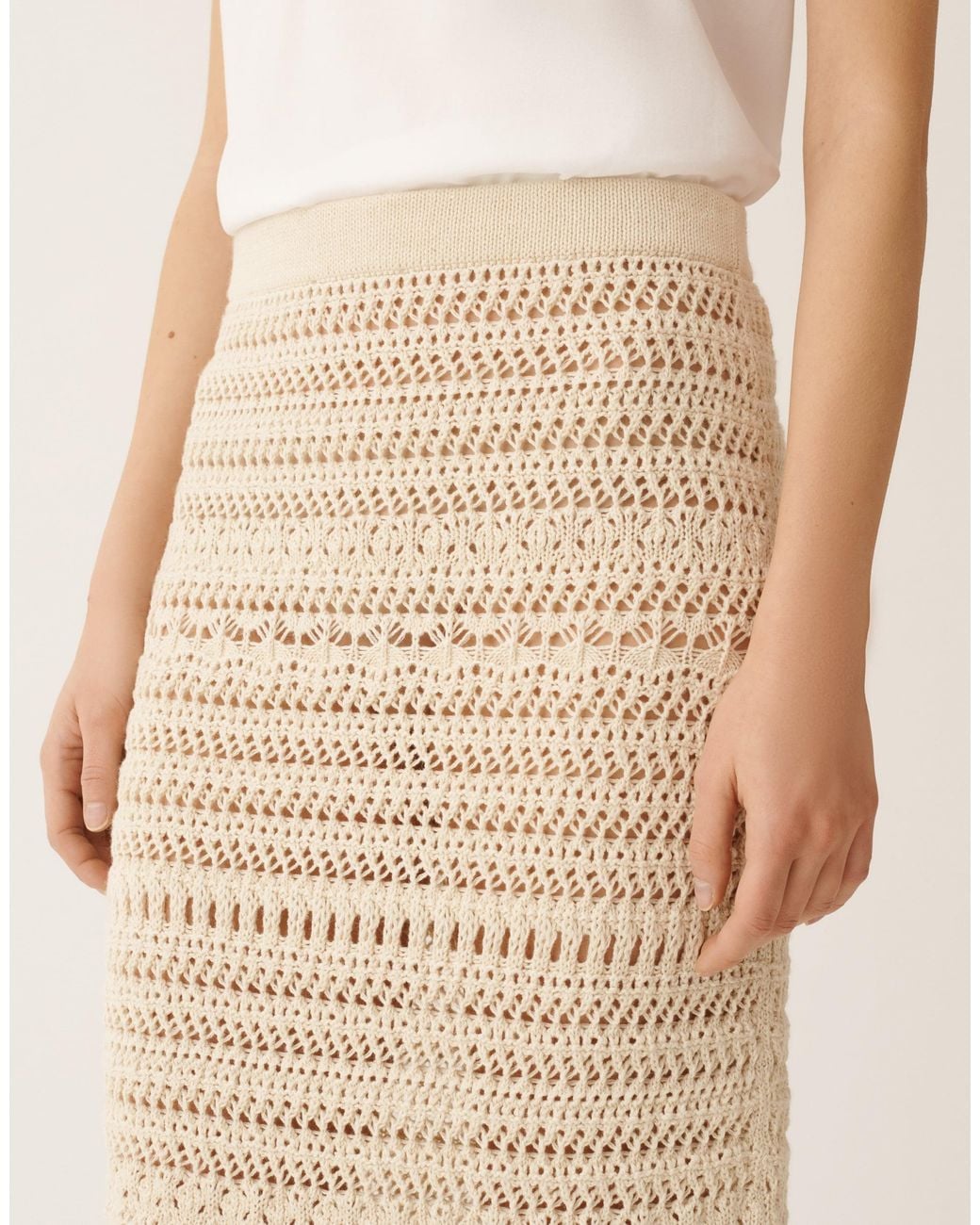 Fabiana Filippi Natural Pencil Skirt