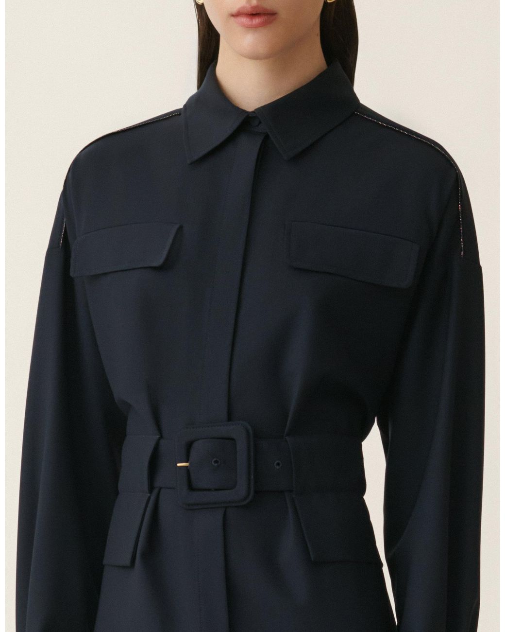 Fabiana Filippi Blue Sahariana Dress