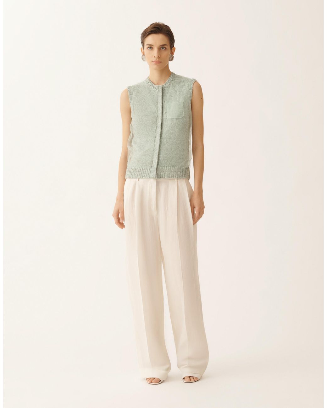 Fabiana Filippi Green Cropped Vest
