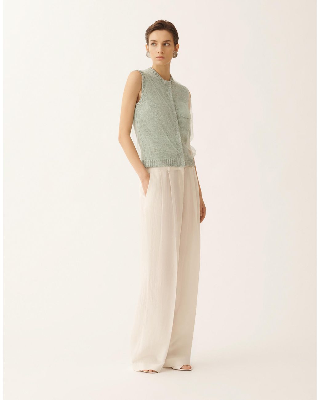 Fabiana Filippi Green Cropped Vest