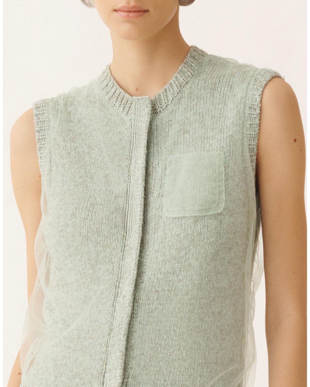 Fabiana Filippi Green Cropped Vest