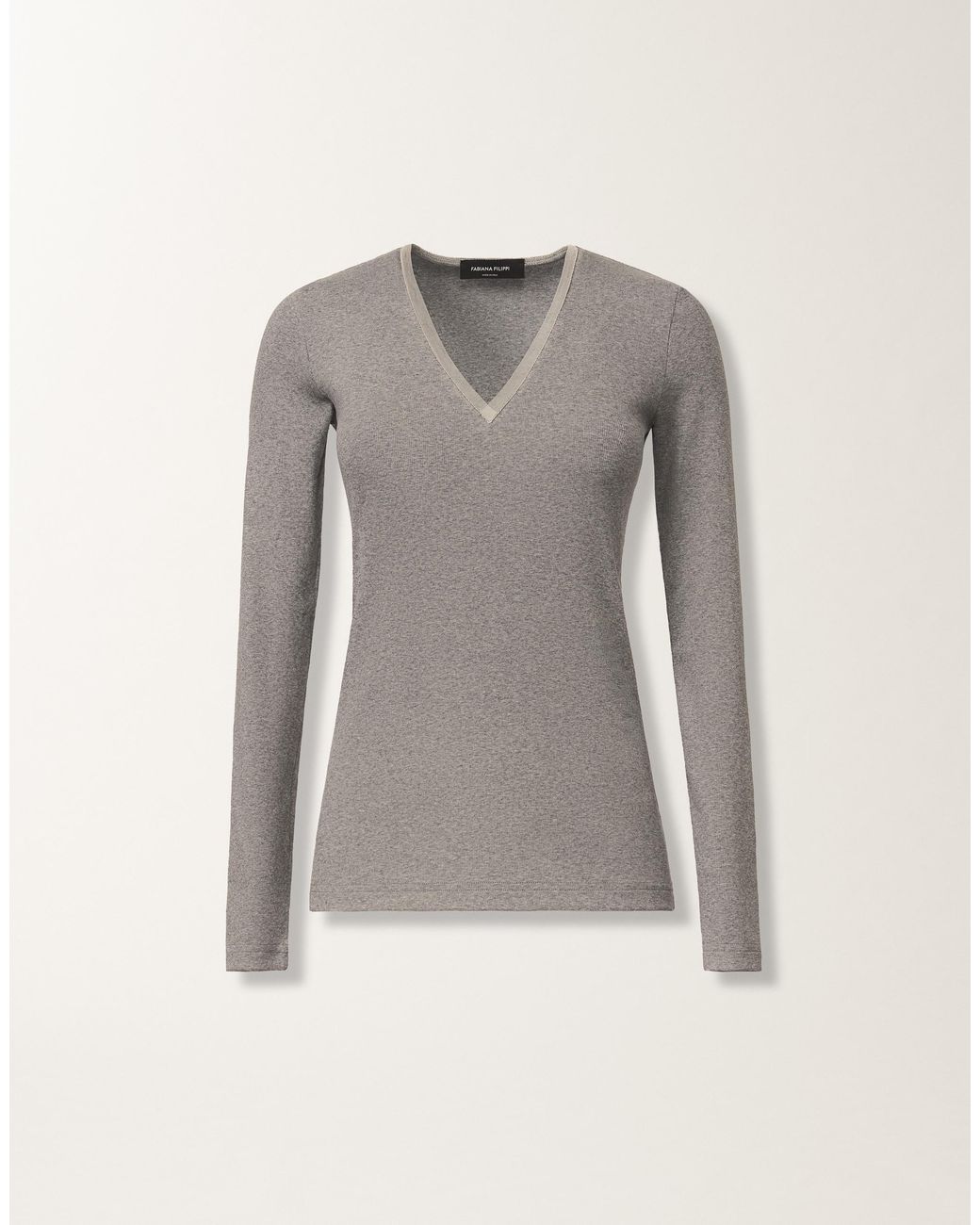 Fabiana Filippi Gray Jersey T-Shirt, Rock