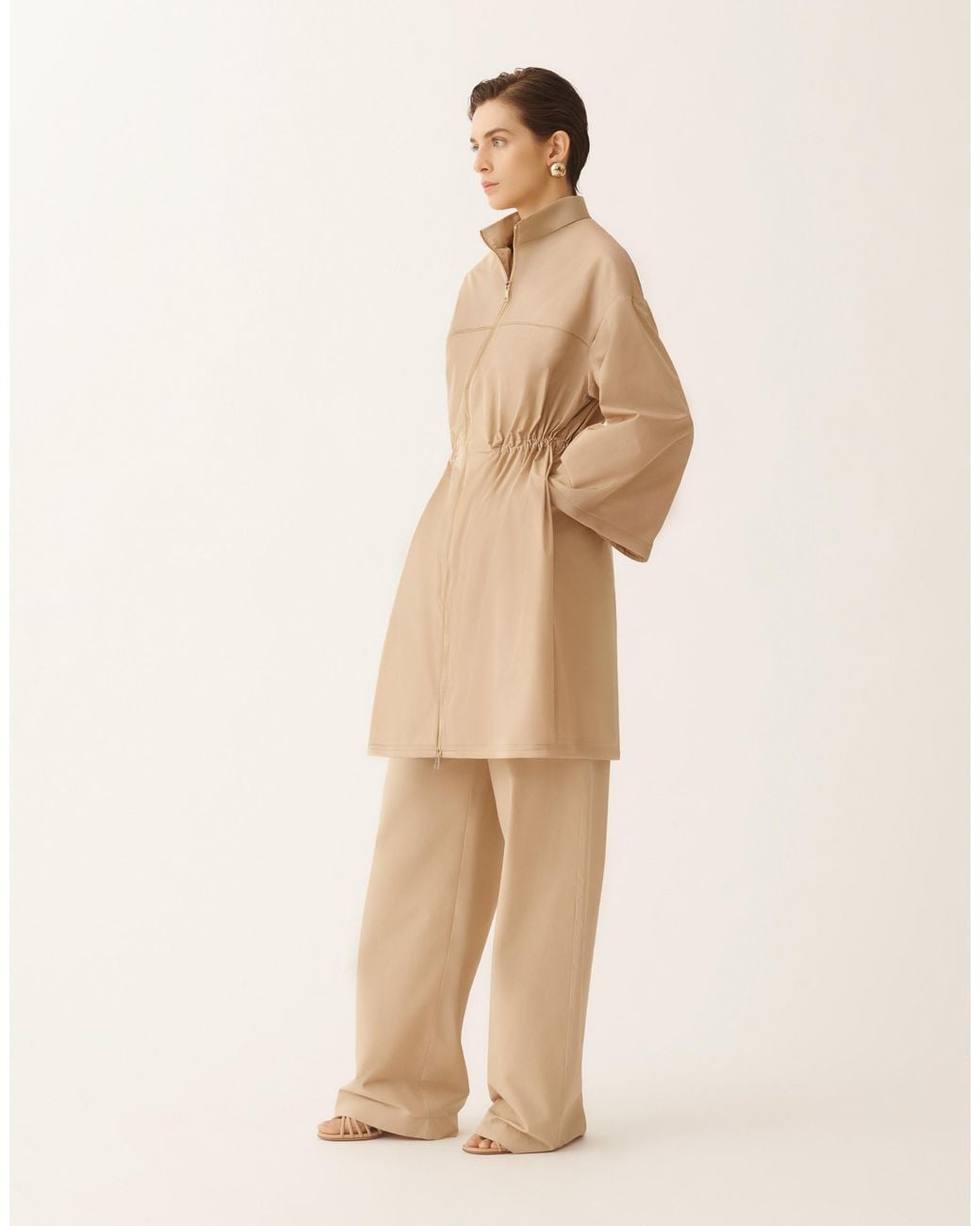 Fabiana Filippi Natural Technical Taffeta Parka, Maple