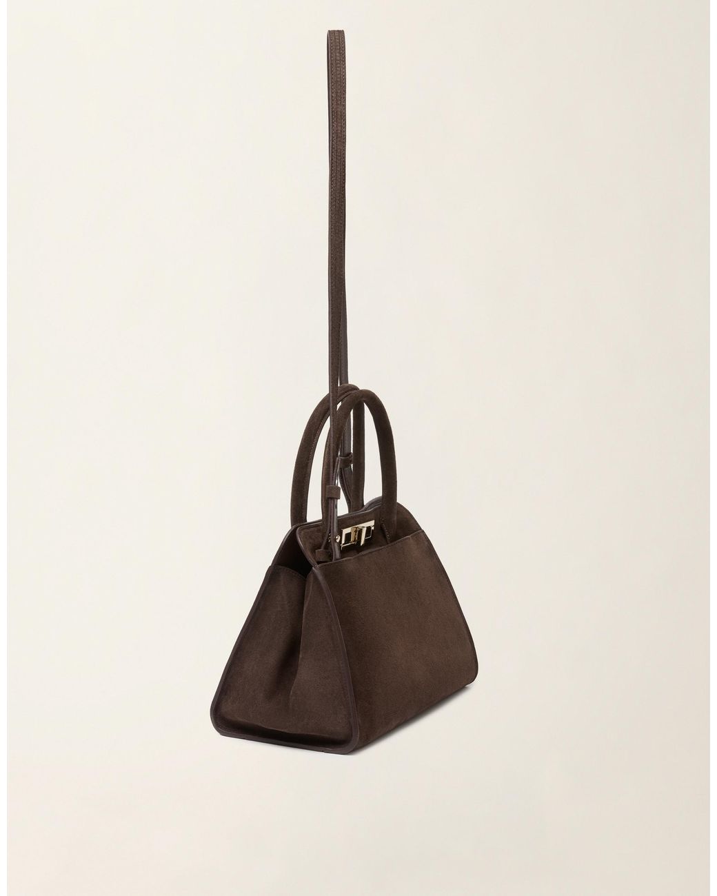 Fabiana Filippi Natural Medium Suede Handbag
