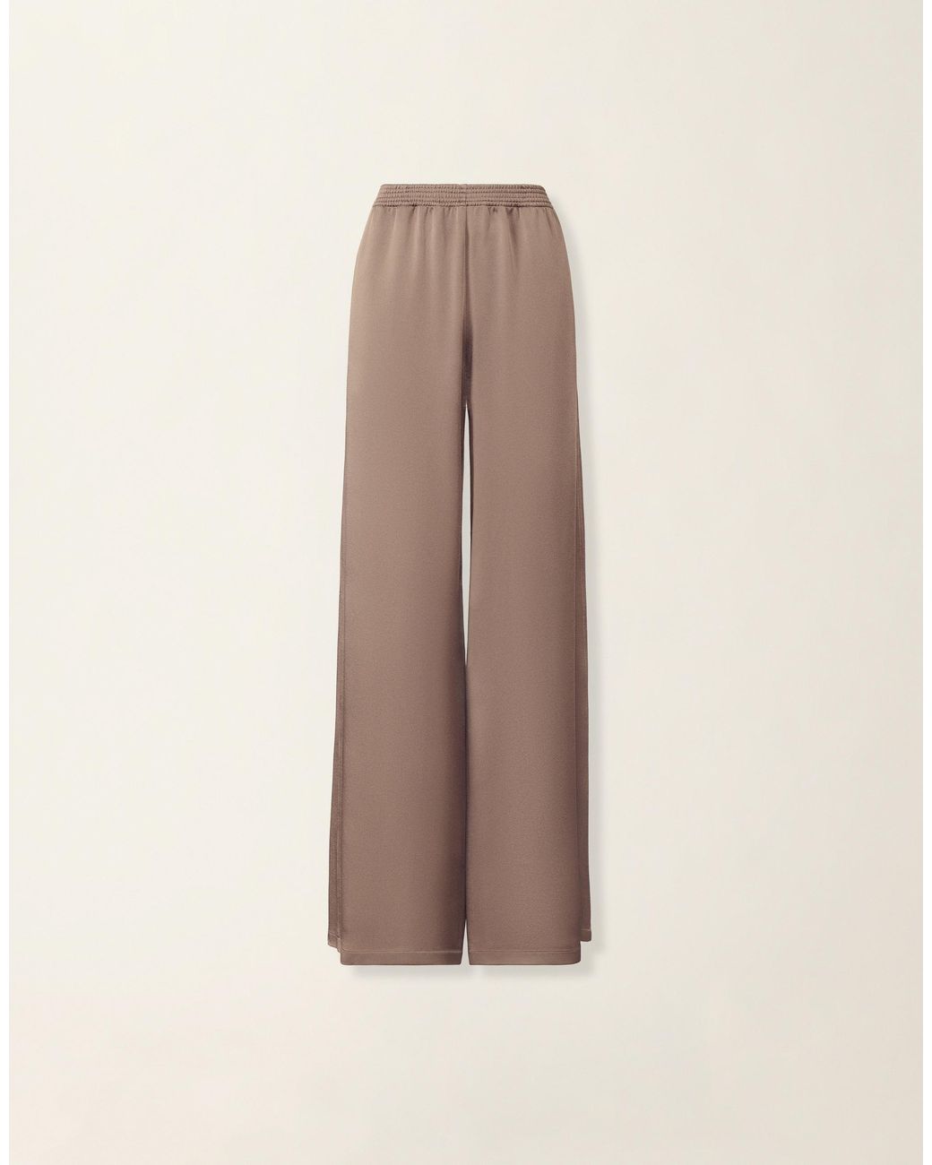 Fabiana Filippi Natural Wide-Leg Enver Satin Trousers