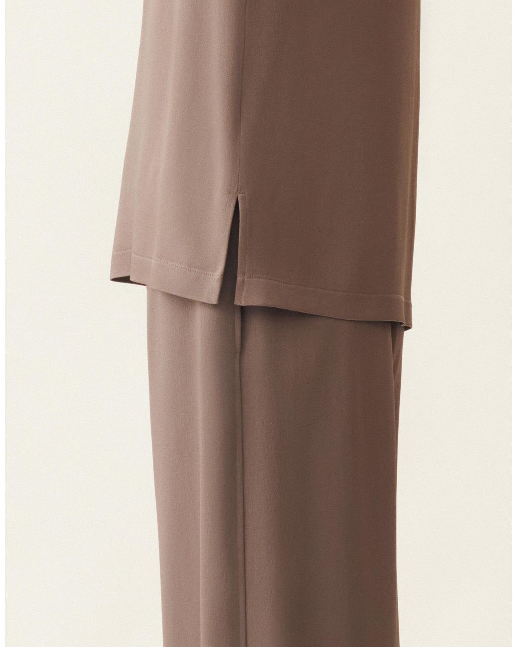 Fabiana Filippi Natural Enver Satin Top, Falcon