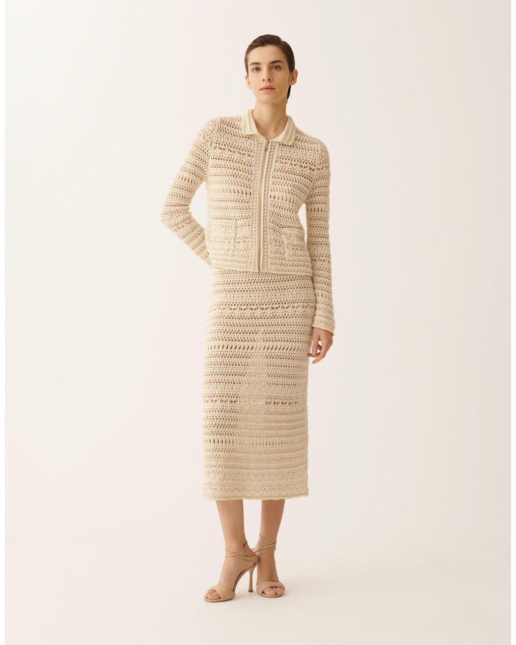 Fabiana Filippi Natural Pencil Skirt