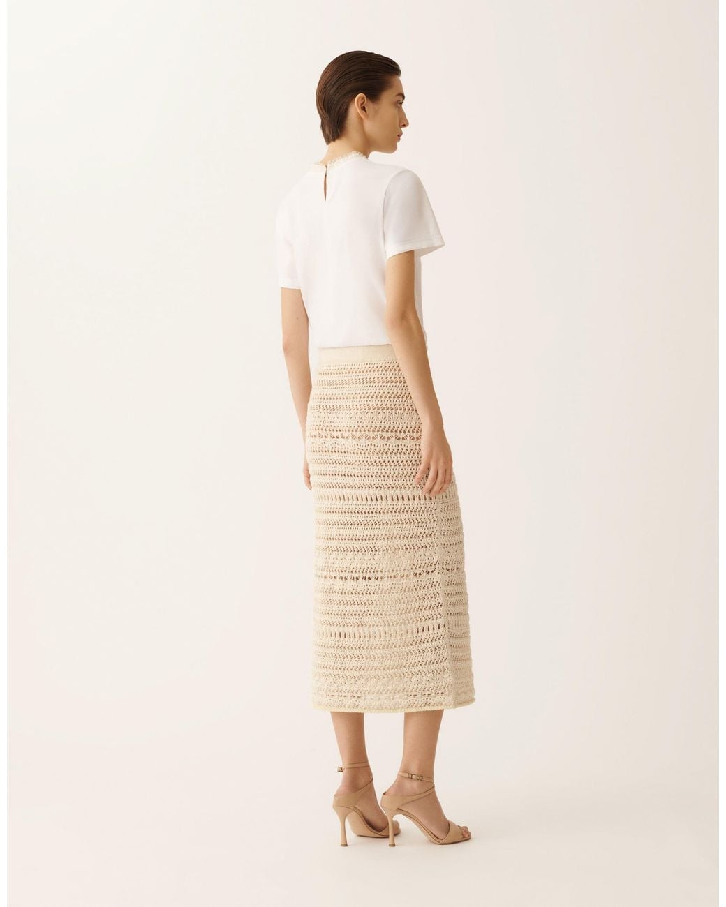 Fabiana Filippi Natural Pencil Skirt