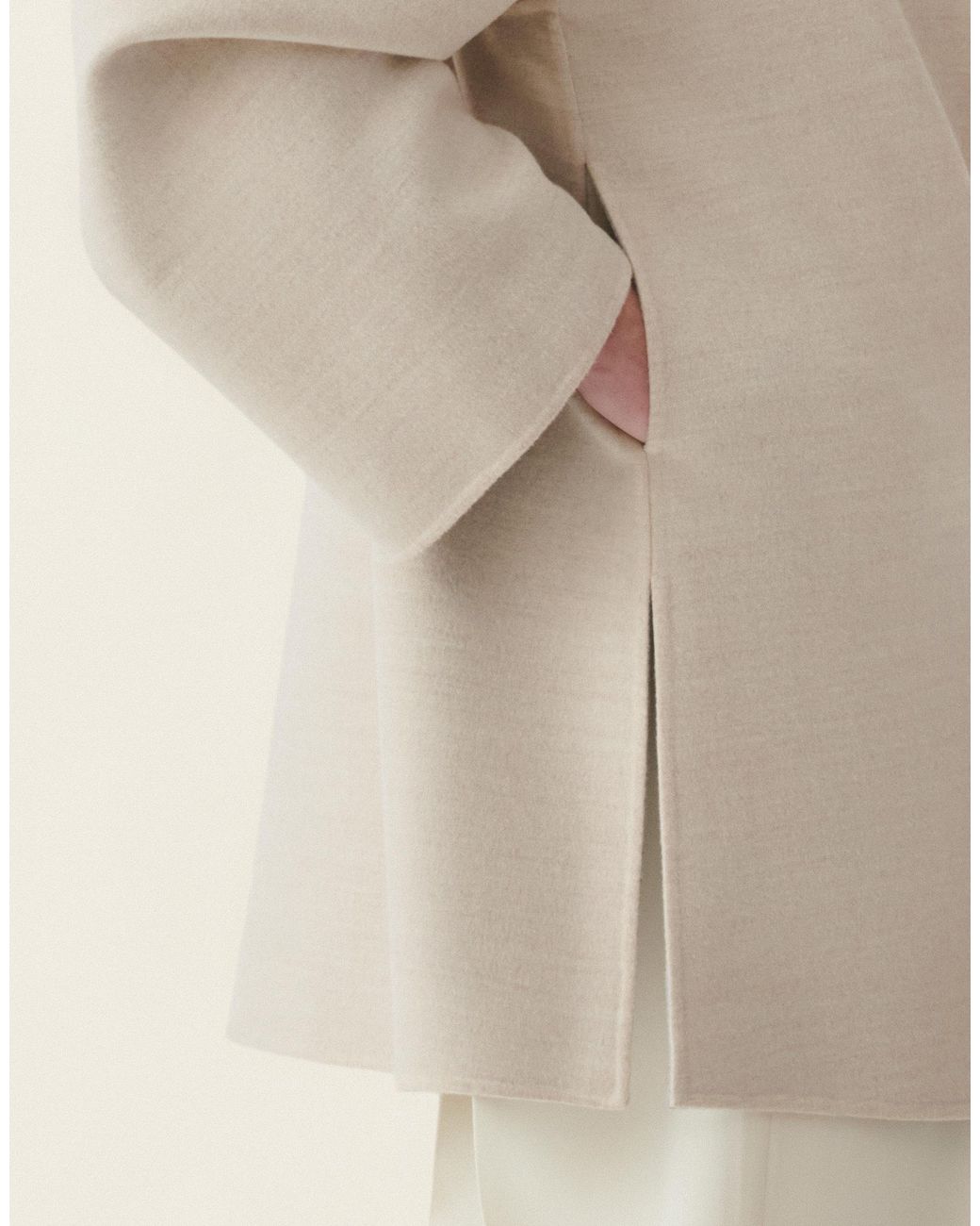 Fabiana Filippi Natural Double Wool Caban, Cachà