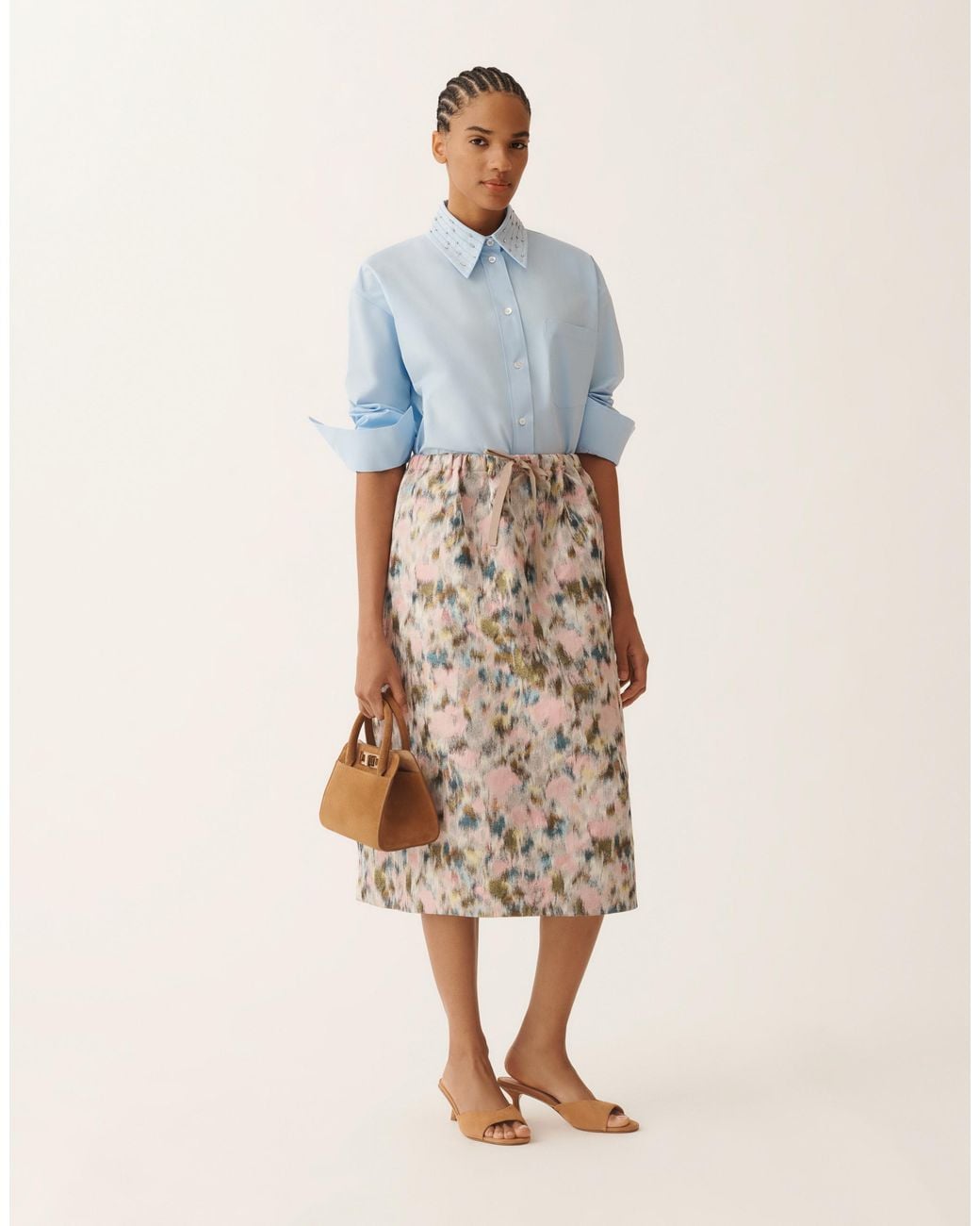 Fabiana Filippi Natural Midi Skirt