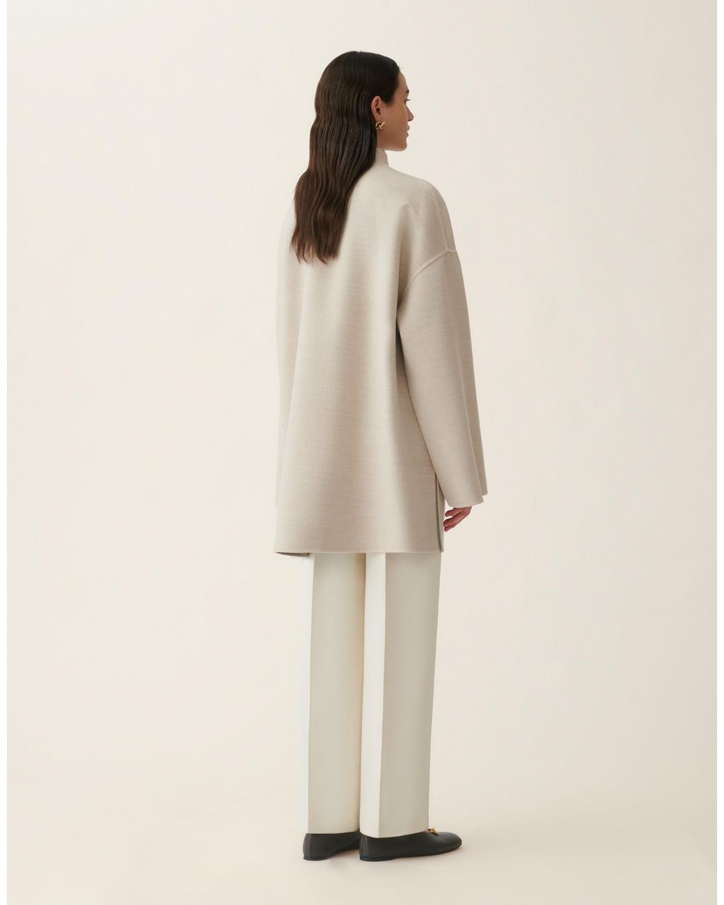 Fabiana Filippi Natural Double Wool Caban, Cachà