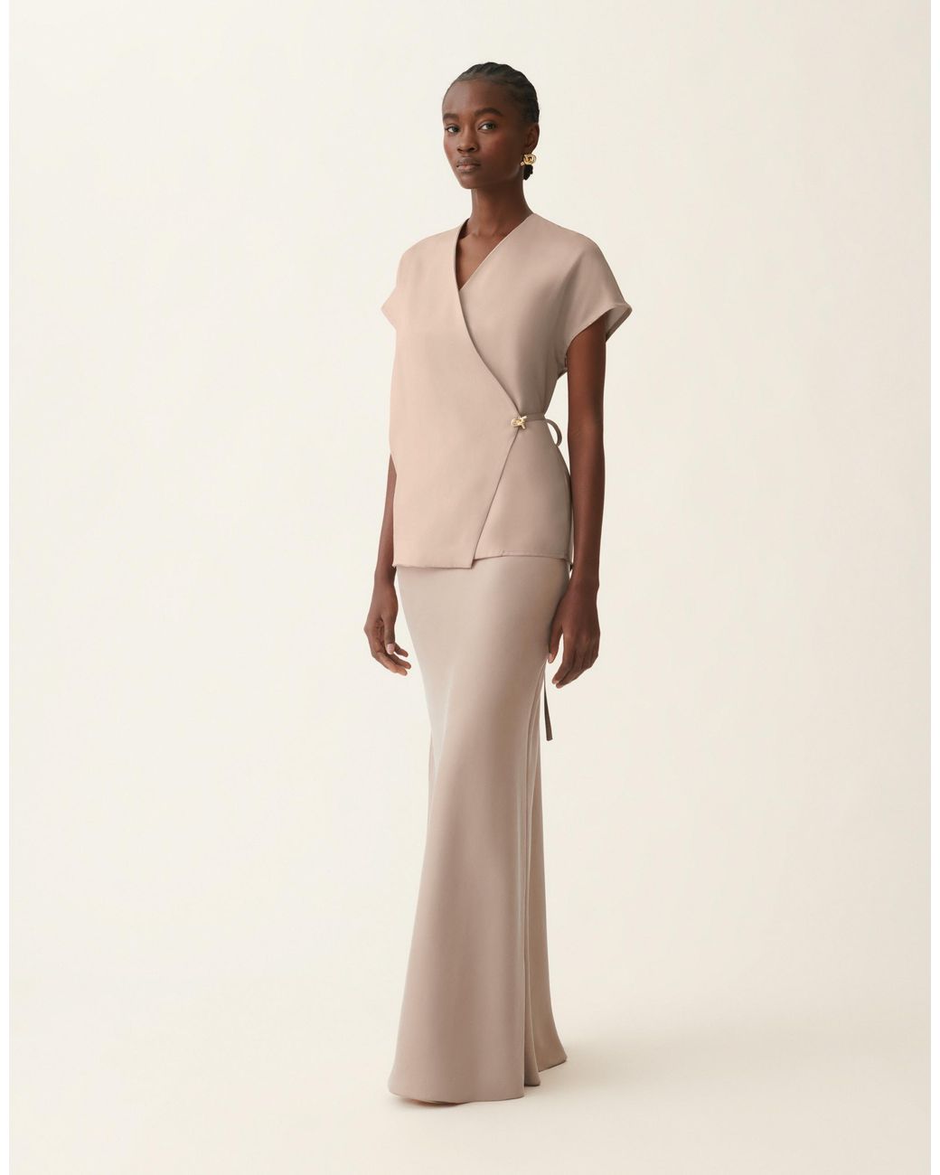 Fabiana Filippi Natural Long Fluid Skirt