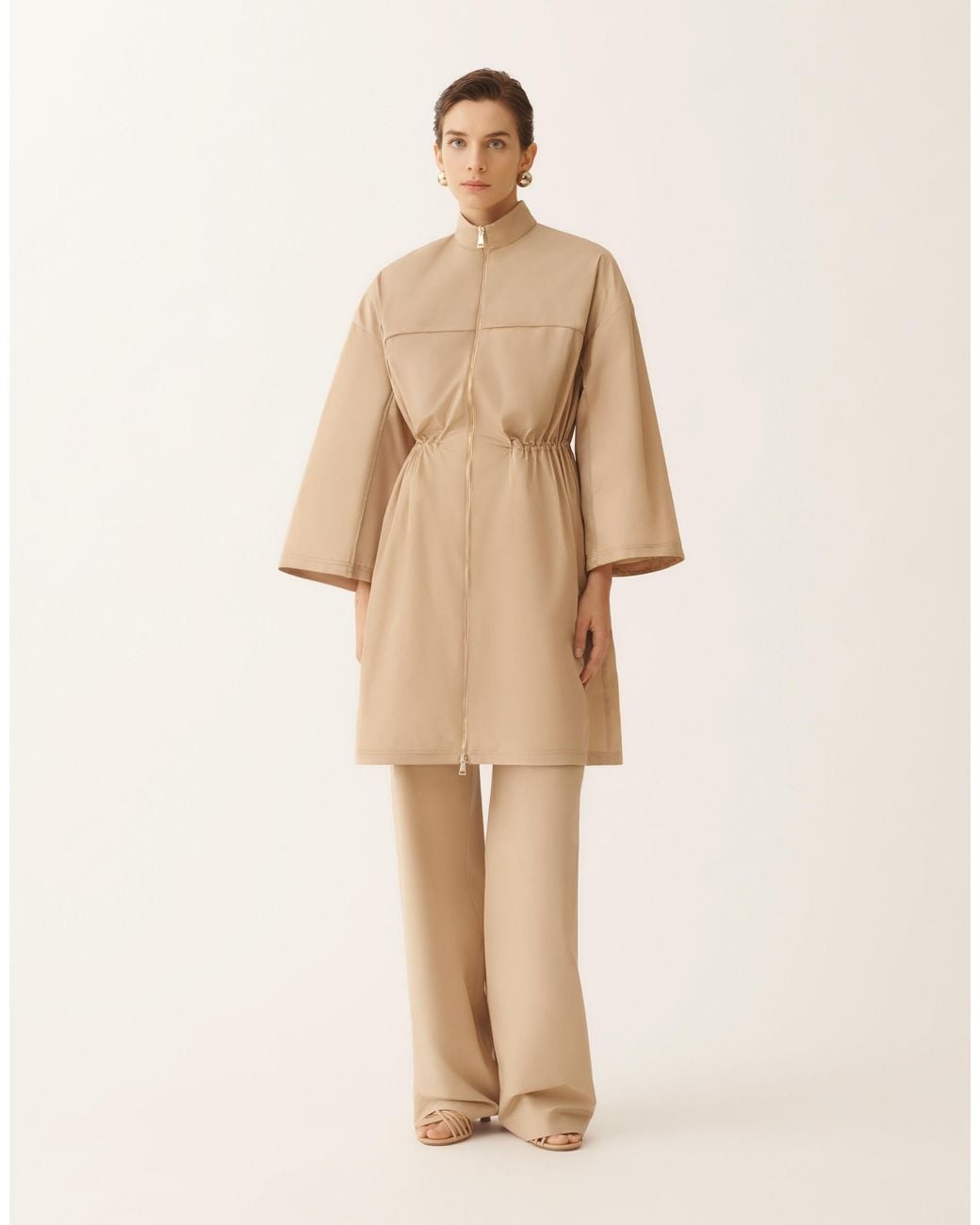 Fabiana Filippi Natural Technical Taffeta Parka, Maple