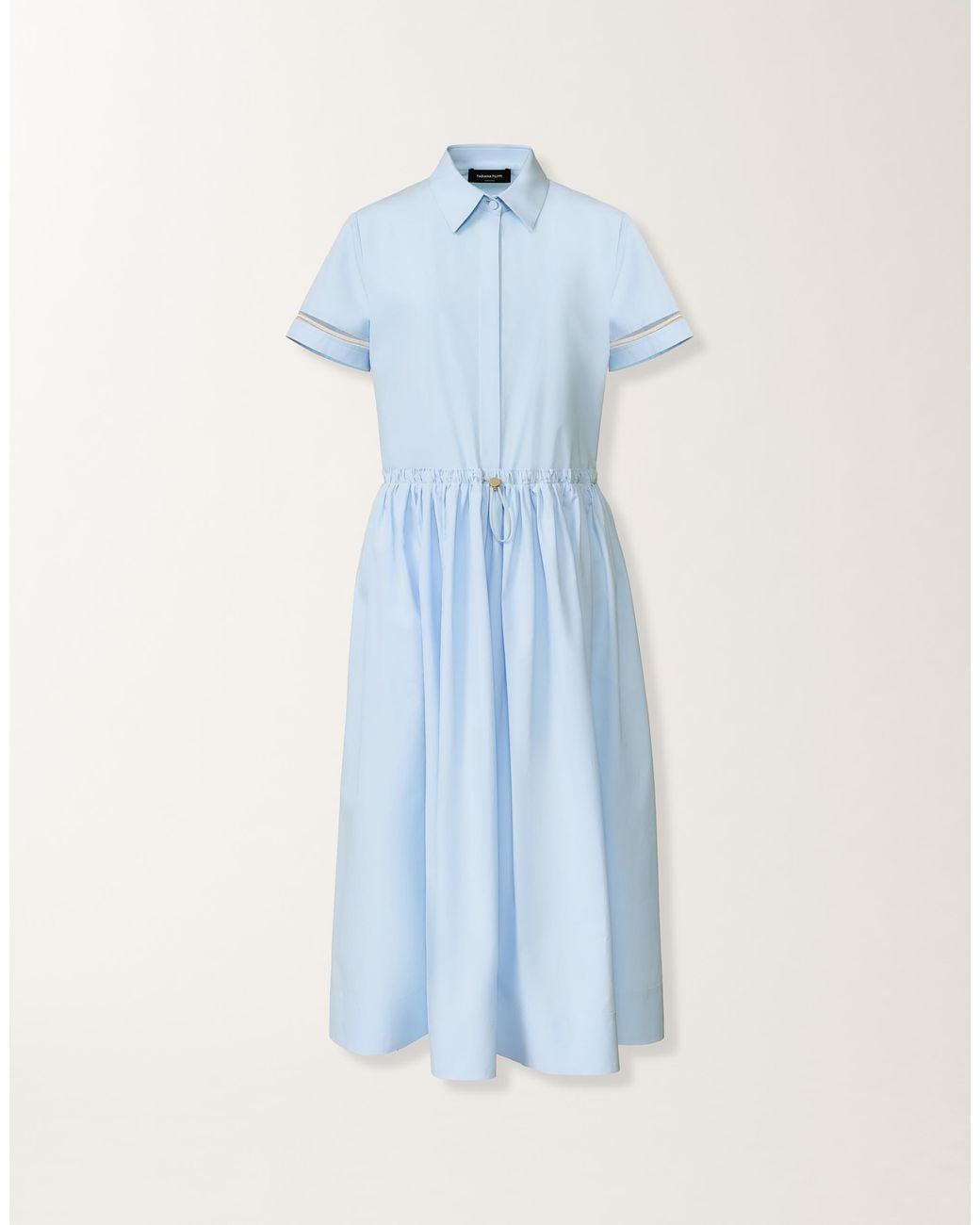 Fabiana Filippi Blue Poplin Polo Dress