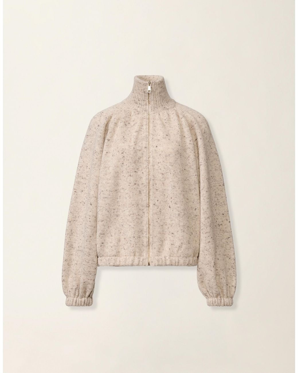 Fabiana Filippi Natural Oversized Donegal Yarn Bomber With Lurex, Cachà