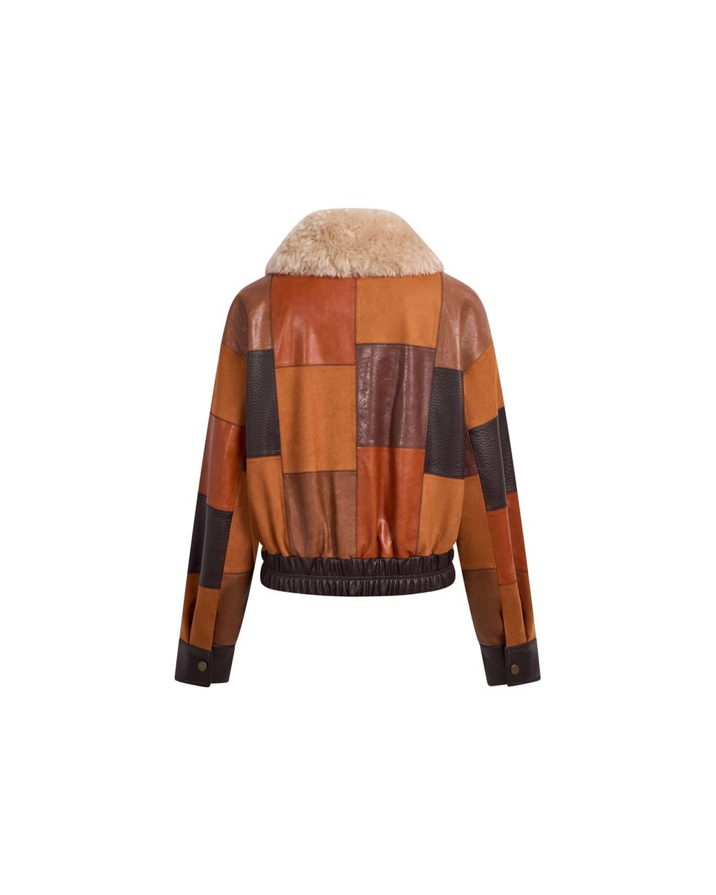 Fabrique Natural Jett Paneled Jacket With Detachable Faux Fur Collar