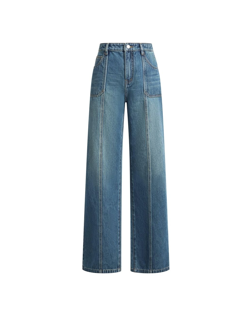 Fabrique Blue Thelma Utility Wide Leg Jeans
