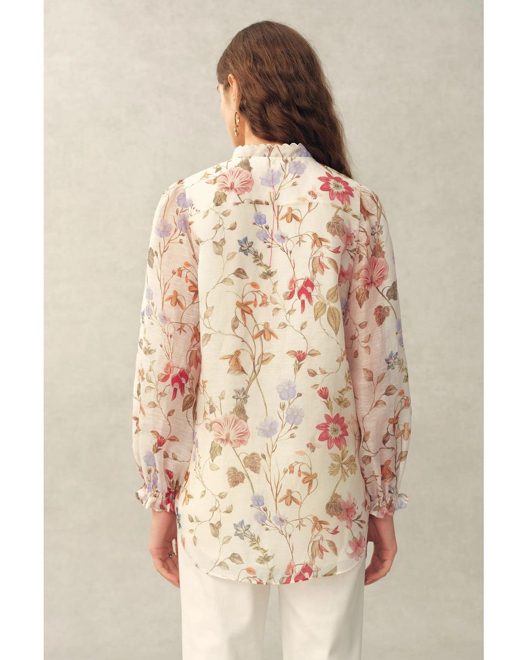 Fabrique Natural Adelaide Handpainted Floral Blouse