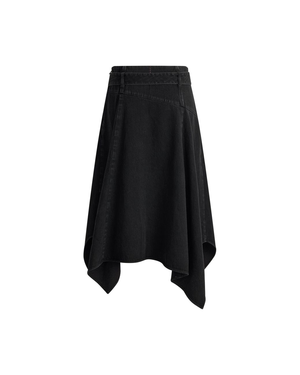 Fabrique Black Brooklyn Asymmetric Hem Skirt